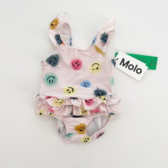 Molo Other - Molo Baby Girl Size 18-24M Nalani Happy Dots One Piece Swimsuit